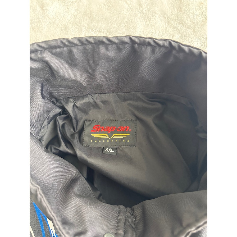 Snap-on Racing Bomber Jacket Mens XXL Black Red Blue Graphic Snap-on Collection - Picture 5 of 5